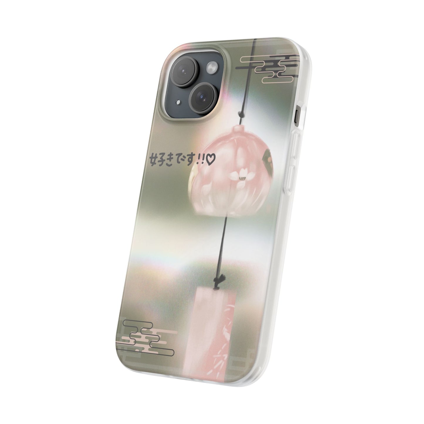 Aesthetic Phone Case with Japanese chime art