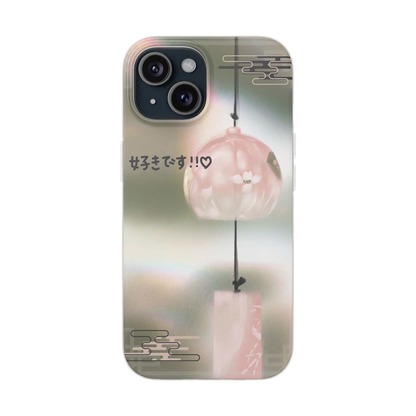 Aesthetic Phone Case with Japanese chime art